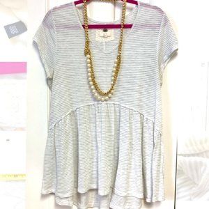 Cupio striped Peplum Tee Blouse
